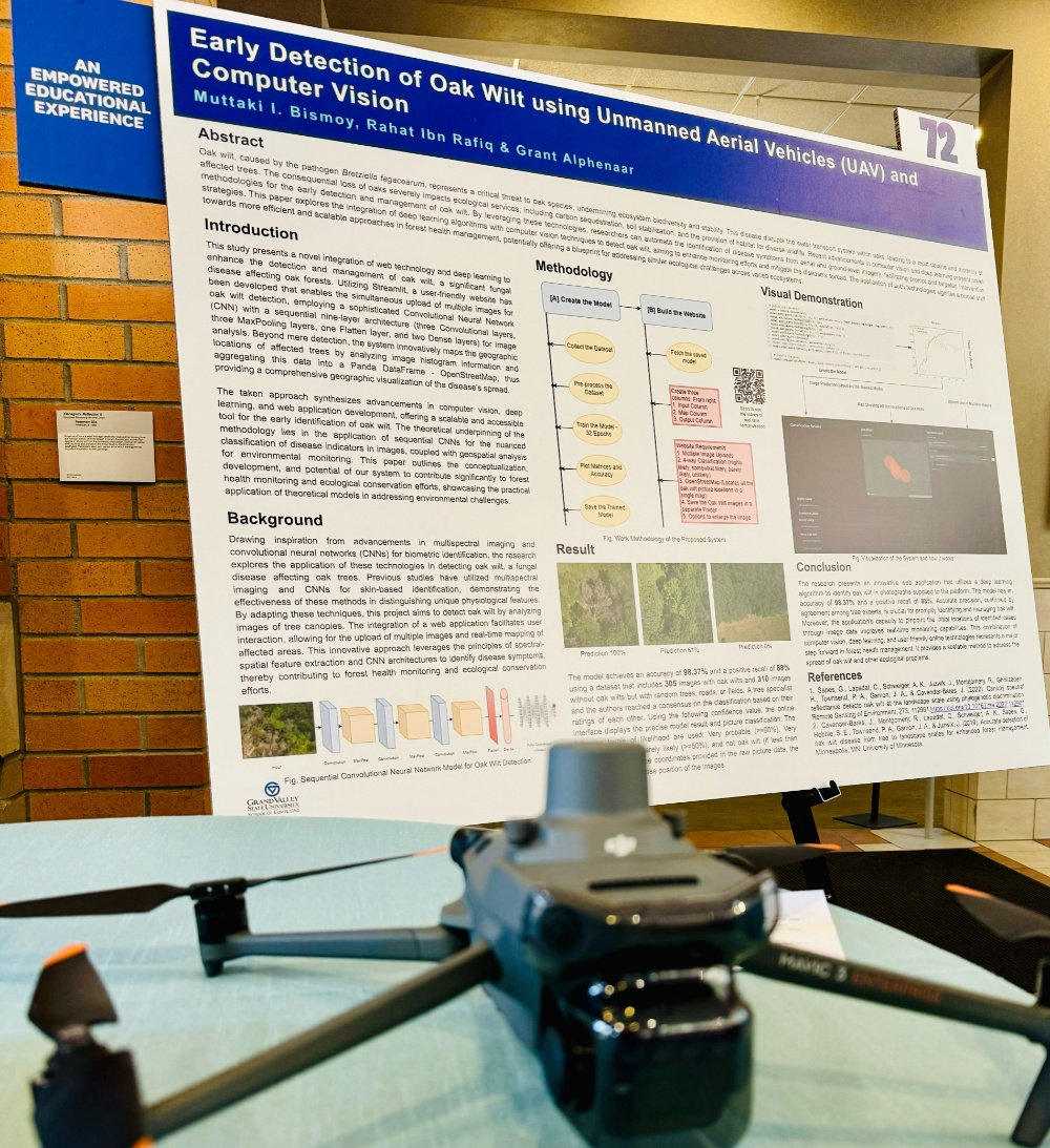 GVSU Blue Nucleus Awarded $43K Grant to Develop AI-Driven Forest Health Monitoring System